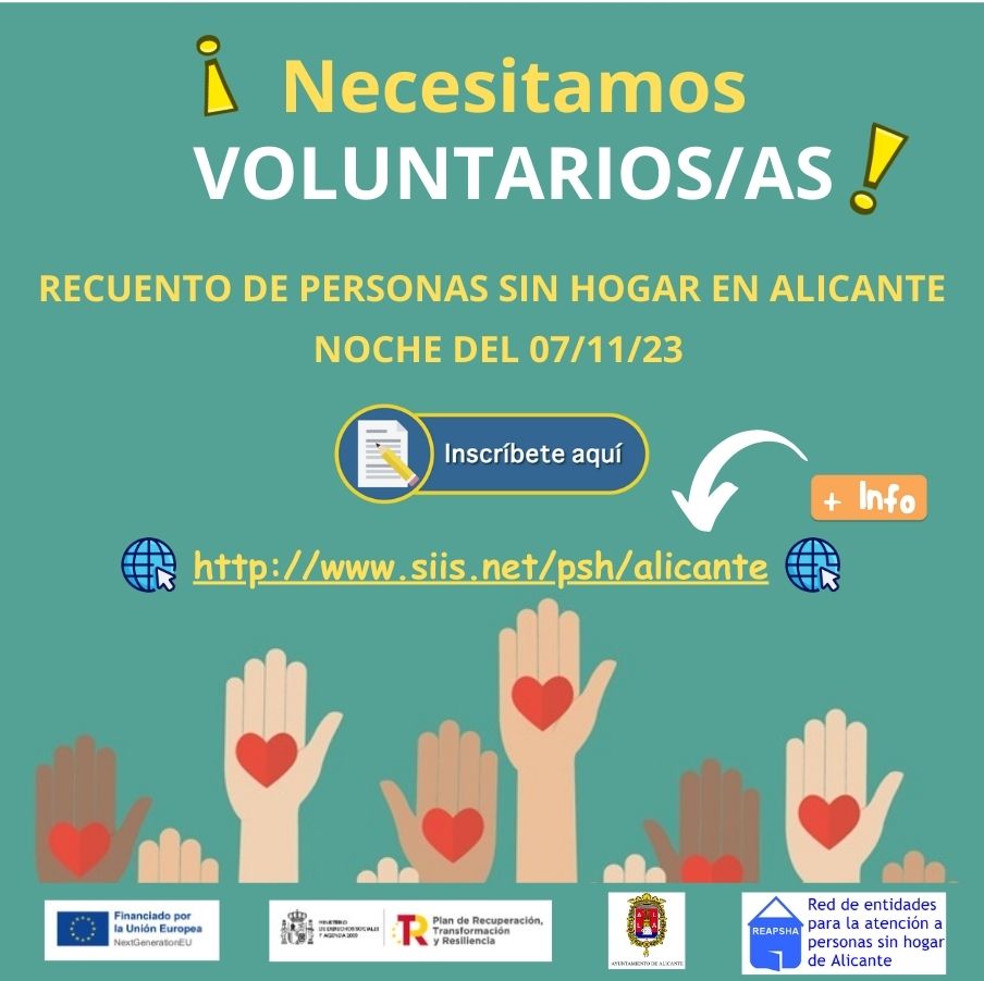 RECUENTO PERSONAS SIN HOGAR-ALICANTE 2023 | Red de Entidades para la ...